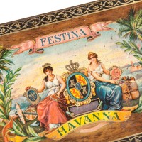 Puszka na cygara FESTINA HAVANNA. Z dekoracyjną grafiką.